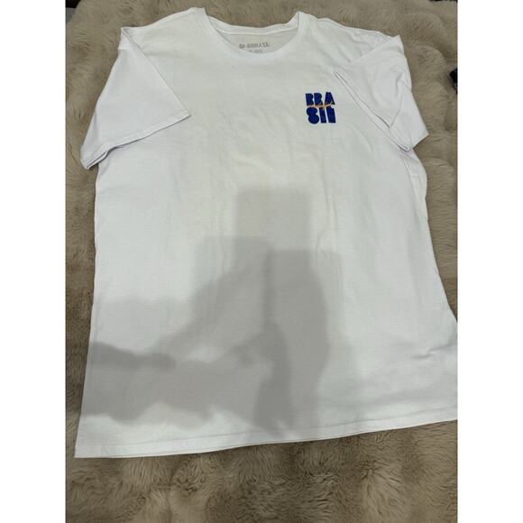 rare vintage brazil graphic white xl t shirt rare Find Hi quality TEE NWOT - Picture 2 of 6